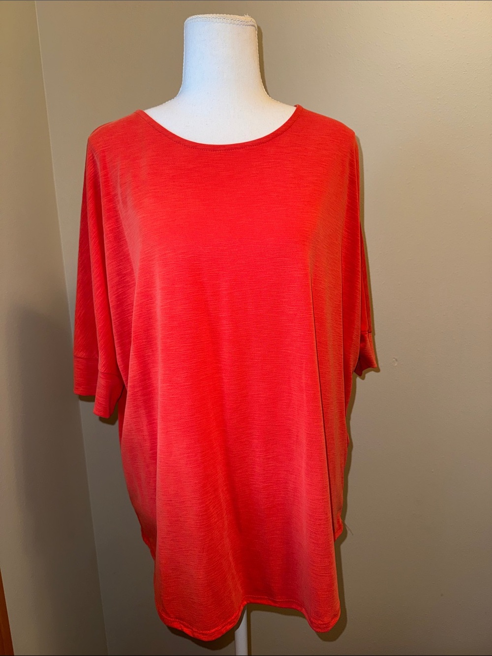 NWT Women’s Green Envelope Coral Dolman Top -XL